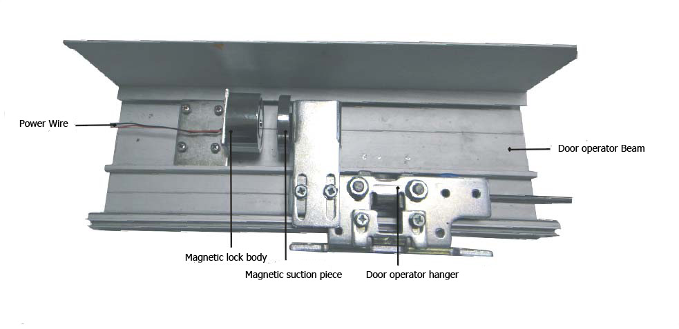 Magnetic lock for sliding door installation